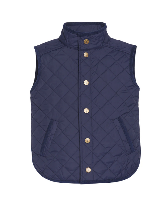 Little English: Classic Quilted Vest - NVY