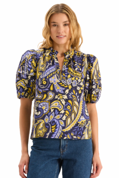 Tyler Boe: Jenna Cotton Sugar Plum Paisley Top