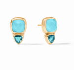 Load image into Gallery viewer, Julie Vos Aquitaine Duo Stud in Capri Blue
