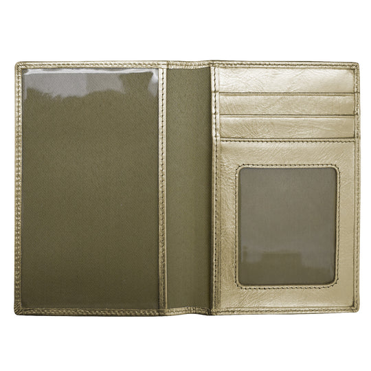 ili New York Passport Wallet in Gold