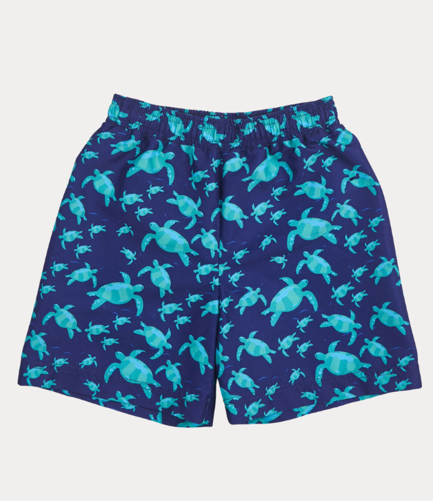 Florence Eiseman Boys Turtle Print Swim Trunk