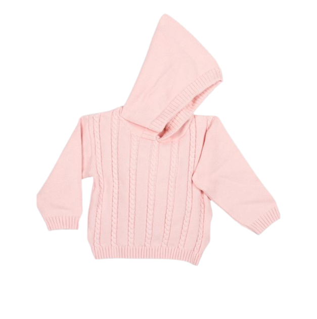 Julius Berger: Infants Zipback Cable Hooded Sweaters