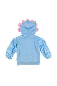 Florence Eiseman Out of the Blue Velour Flower Petals Hoodie