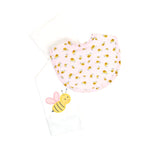 Load image into Gallery viewer, 3 Martha&#39;s Bumble Bee Basic Bib &amp; Burp Box Set in Pink
