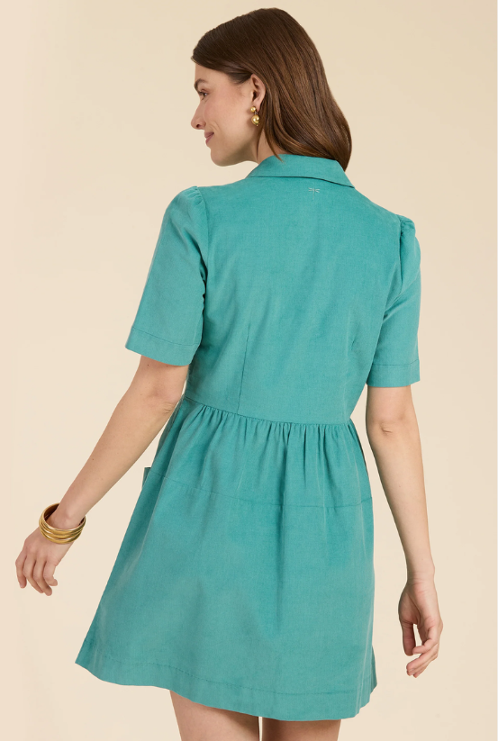 Tyler Boe Mitzi Corduroy Dress in Teal