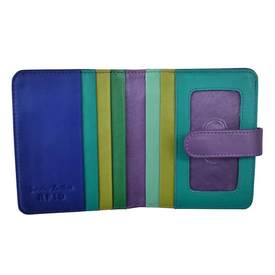 ili New York Bi-Fold Credit Card Wallet in Cool Tropics