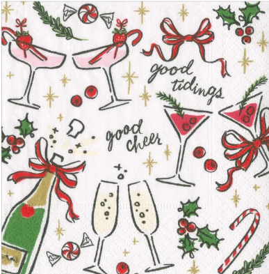 Caspari: Christmas Cocktail Napkins Assortment