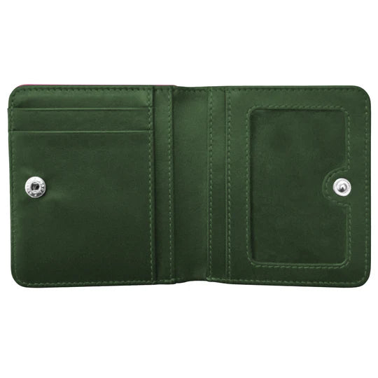 ili New York Two Tone Mini Bi-Fold Wallet in Orchid and Green