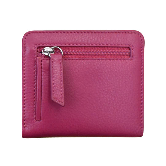 ili New York Two Tone Mini Bi-Fold Wallet in Orchid and Green