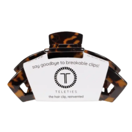 Teleties: Open Hair Clip - Tortoise (Sizes Available)