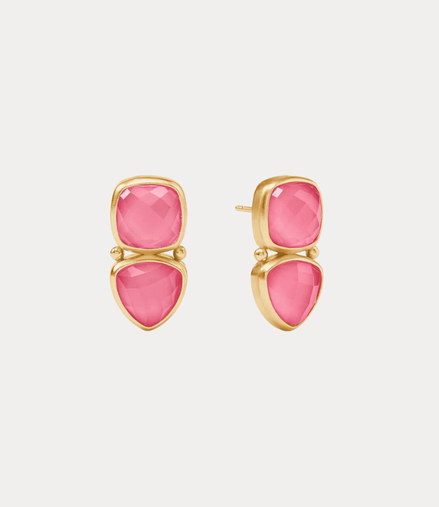 Julie Vos Aquitine Midi Earring in Peony Pink