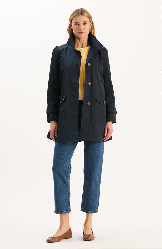 Tyler Boe: Sutton Water Repling Trench Coat- NVY