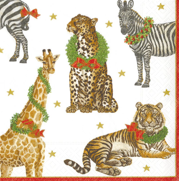 Caspari: Christmas Cocktail Napkins Assortment