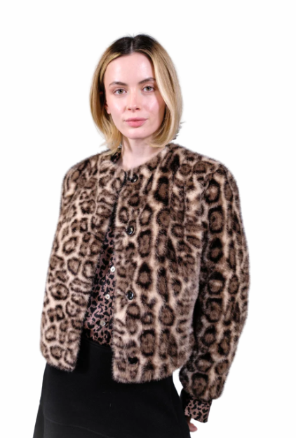 Burgess: Faux Fur Leopard Jacket