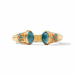 Julie Vos Cannes Cuff in Iridescent Peacock Blue