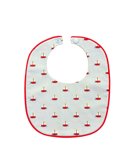 Sailboat Bib/Burp Set