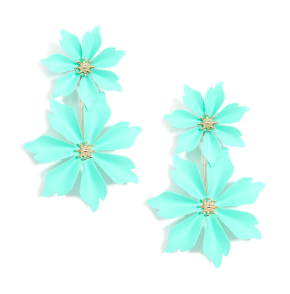 Zenzii Jasmine Drop Earring in Mint