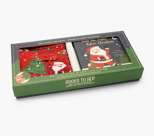 Books to Bed: Twas The Night Before Christmas Book and Infant Playsuit in Red