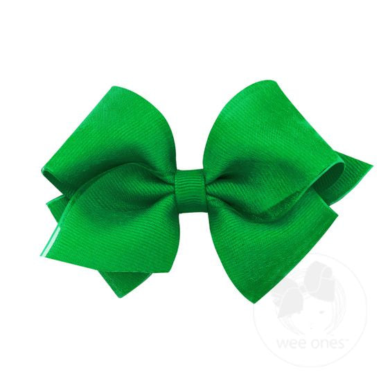 Wee Ones Extra-Small Hair Bow in Green