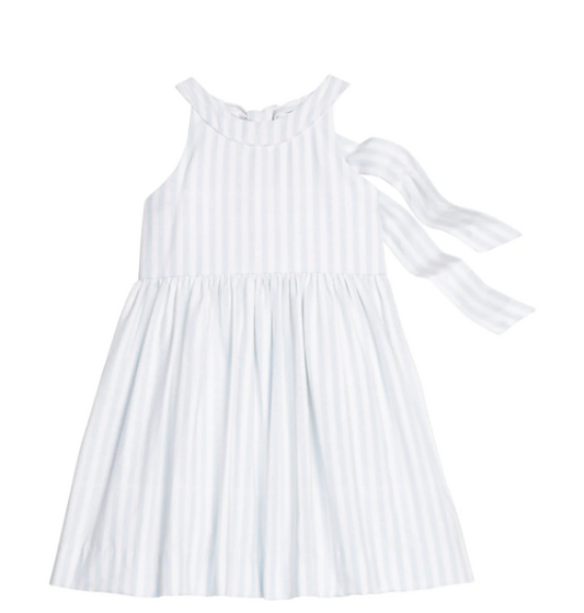 Little English Bow Back Annie Dress in Savannah Stripe