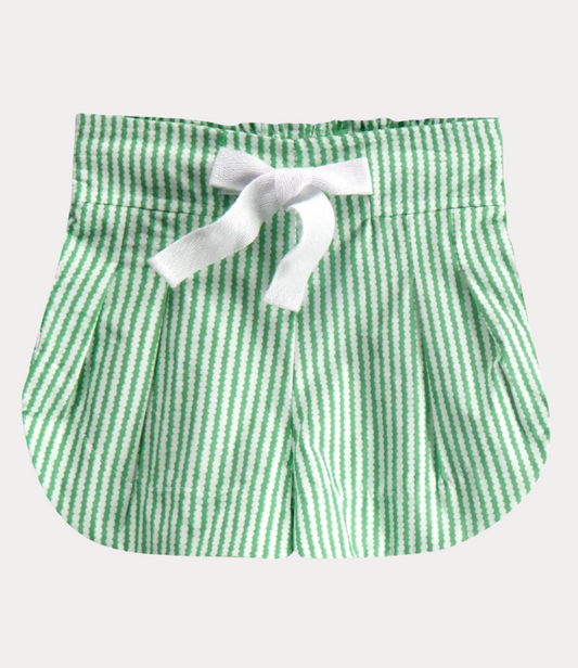 Bella Bliss Printed Whitley Short in Green Bubble Stripe