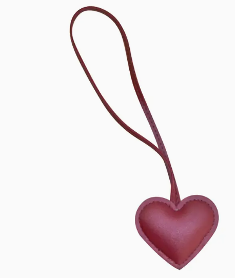 Malibu Sugar: Heart Bag/Purse Charm - Faux Leather