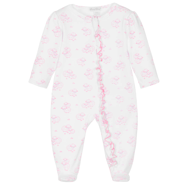 Kissy Kissy: Footie w/ Zip  - Sweet Sheep (BLU or PNK)