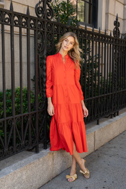 Sail to Sable: Shirt Dress - Red Button Front
