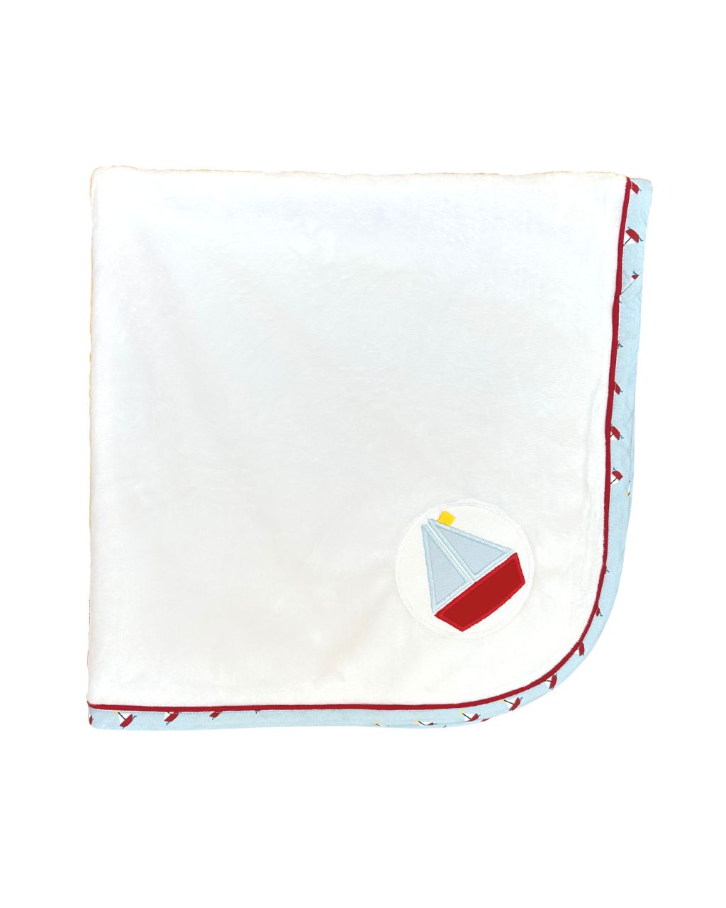Plush Sailboat Baby Blanket