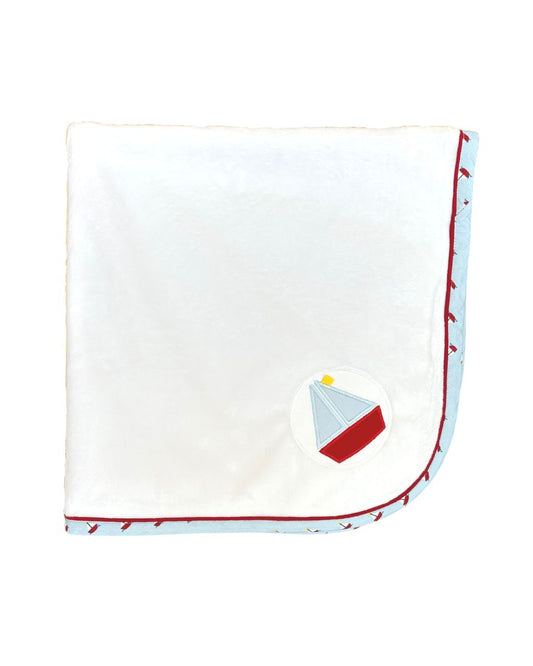 Plush Sailboat Baby Blanket