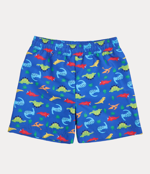 Florence Eiseman Boys Dinosaur Print Swim Trunk