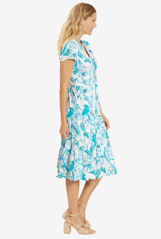 Jude Connally Libby Dress in Birds and Butterflies