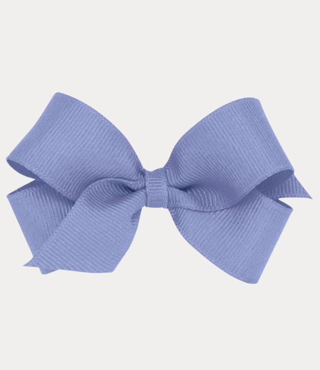 Wee Ones Mini Classic Grosgrain Hair Bow in Blue Bird