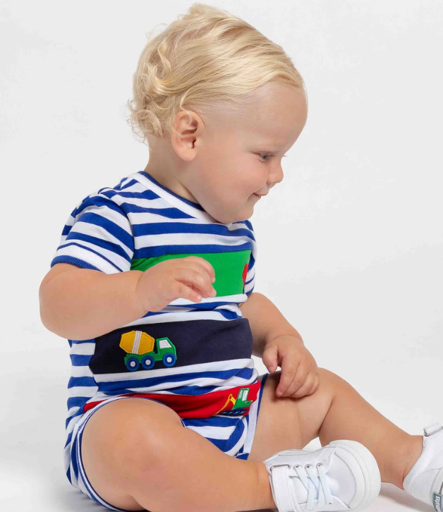 Florence Eiseman Knit Shortall With Trucks