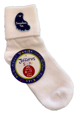 Load image into Gallery viewer, Classic Turn Cuff Sock - White
