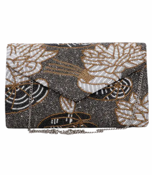 Tiana Designs: Envelope Bag - Floral Pewter