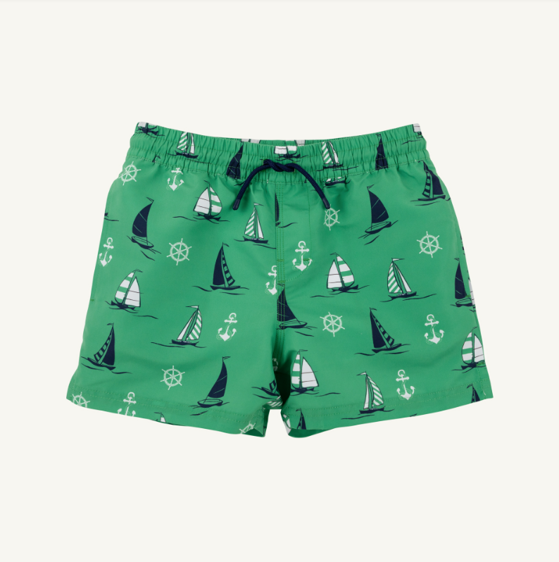 The Beaufort Bonnet Company Tortola Trunks in Yacht to Join Us Kelly Green