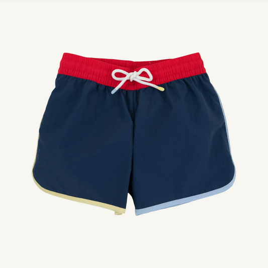 The Beaufort Bonnet Company Tanner Trunks in Nantucket Navy and Richmond Red