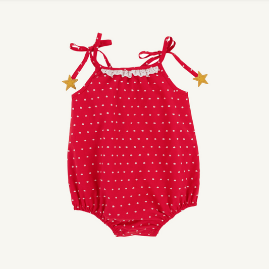 The Beaufort Bonnet Company Junie B Bubble in Dallas Dot Richmond Red