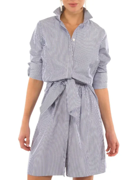 Gretchen Scott Breezy Blouson in Navy and White Stripes