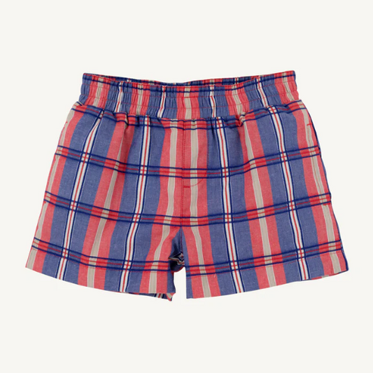 The Beaufort Bonnet Company Sheffield Shorts in Putnam Plaid and Keeneland Khaki