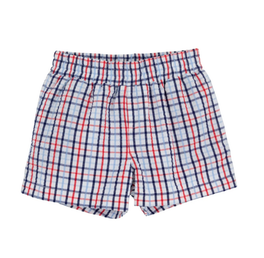 The Beaufort Bonnet Company Sheffield Shorts Seersucker in Pierce Mill Plaid