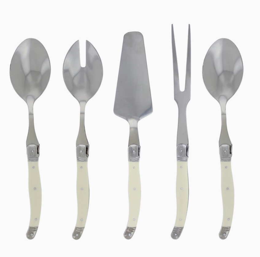 French Home Laguiole 5 Piece Hostess Set in Faux Ivory