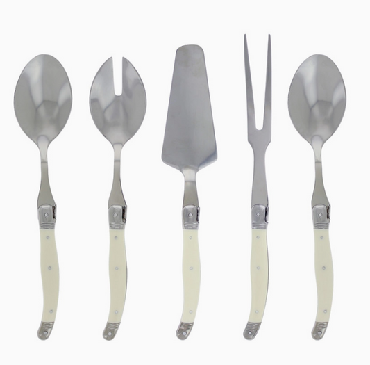French Home Laguiole 5 Piece Hostess Set in Faux Ivory