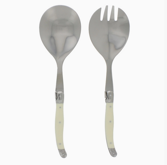 French Home Laguiole Connoisseur Faux Ivory Salad Servers Set