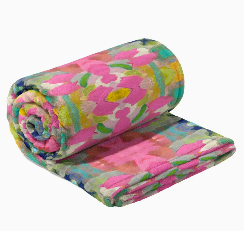 Laura Park Designs Pink Paradise Fleece Blanket