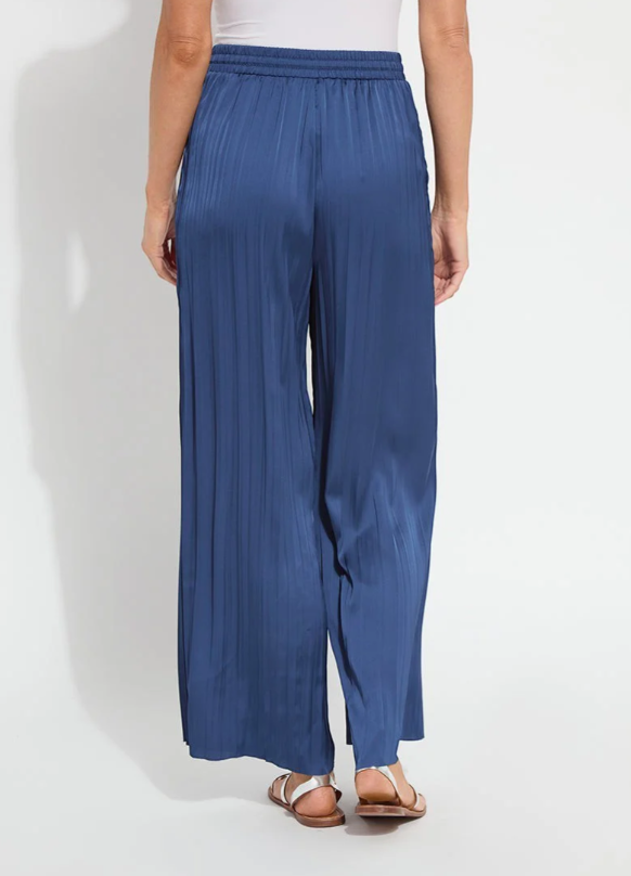 Lysse The Packable Pleated Palazzo Pant in Capri Blue