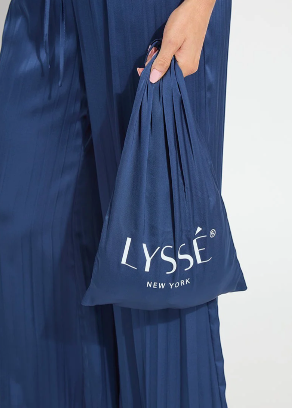 Lysse The Packable Pleated Palazzo Pant in Capri Blue