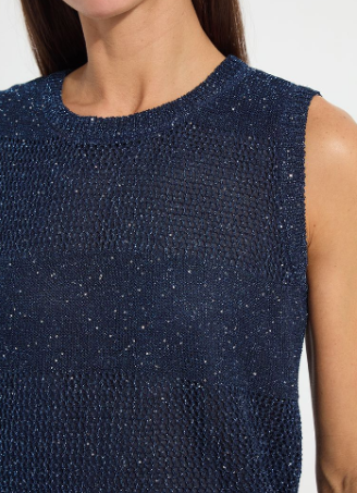 Lysse Nicola Sequined Shell in Capri Blue