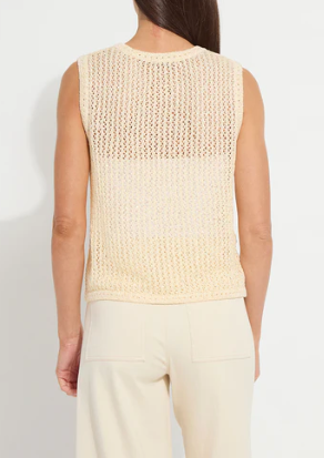 Lysse Avery Sequined Knit Shell in Coco